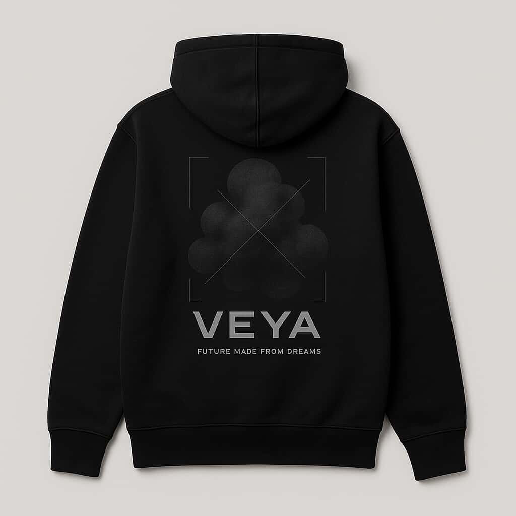 VEYA “Ascend” Hoodie – Black Monochrome
